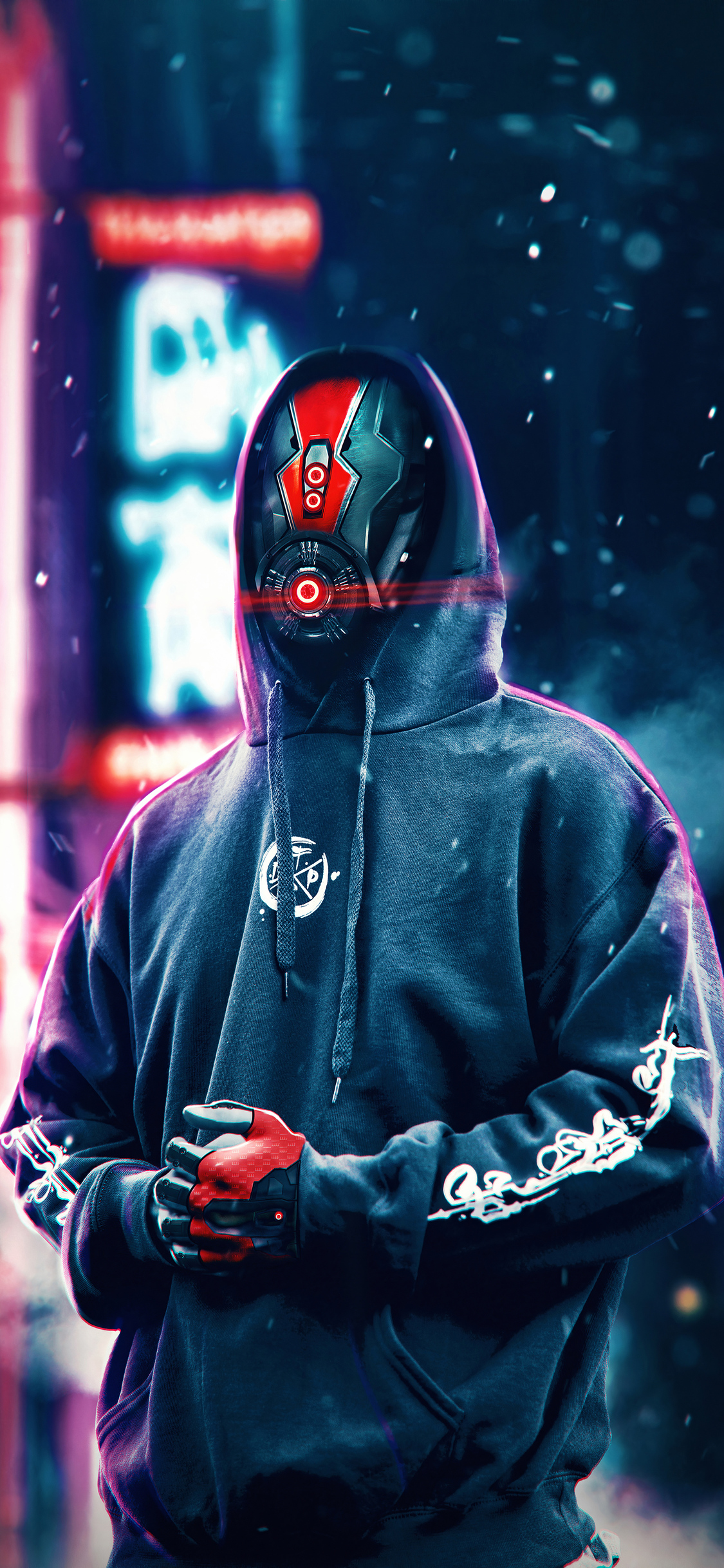 Hoodie Robot Scifi 4k iPhone