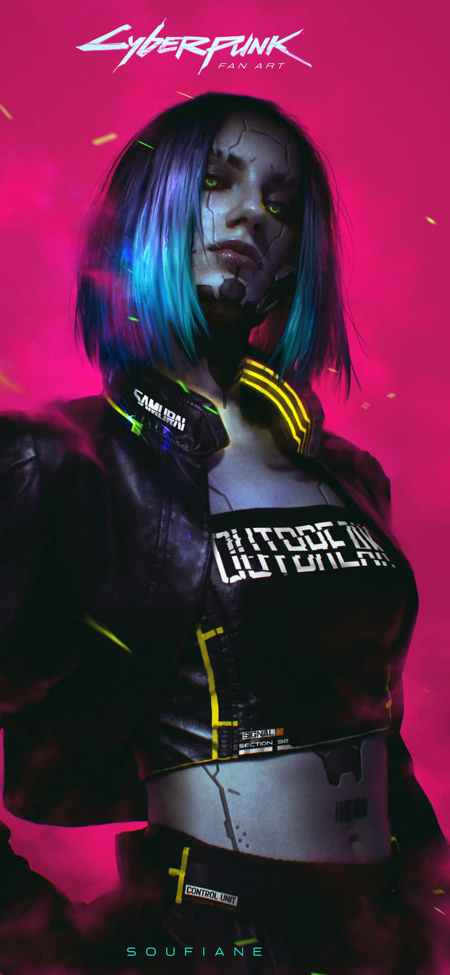 iPhone X Cyberpunk 2077 Background Girl