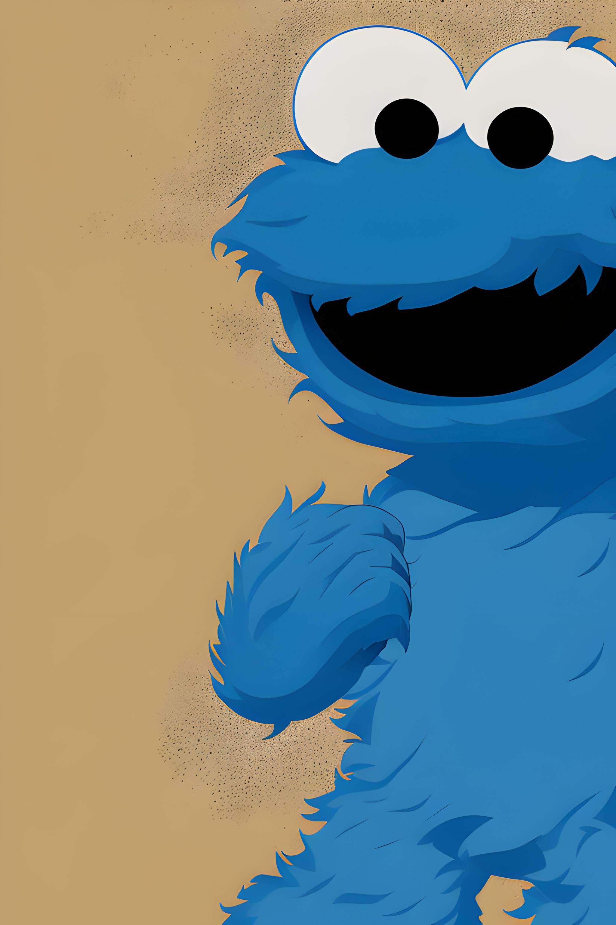 Cookie Monster wearing off white unc