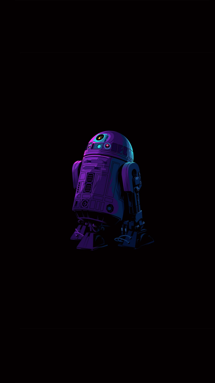 wallpaper 750x1334 robot, minimal
