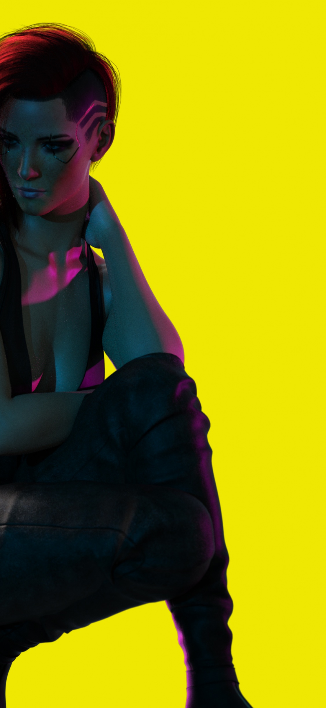 Cyberpunk Girl Retro Art 4k