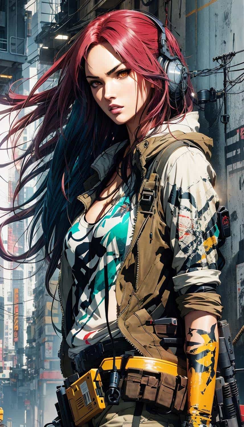 Cyberpunk Girl Art iPhone Wallpaper 4K