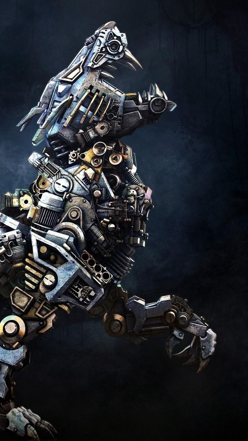 Download wallpaper 800x1420 cyborg