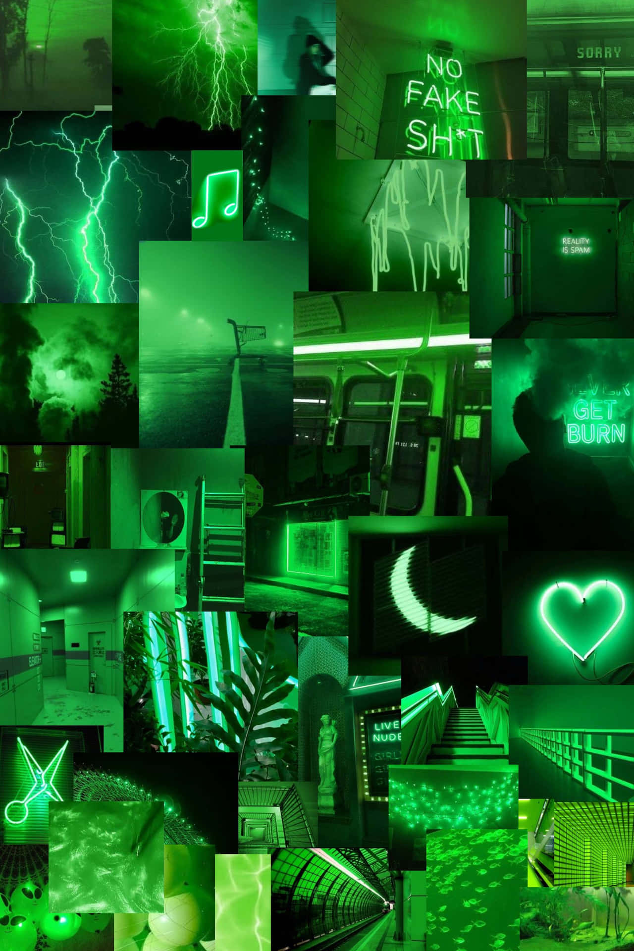 neon green aesthetic wallpaper
