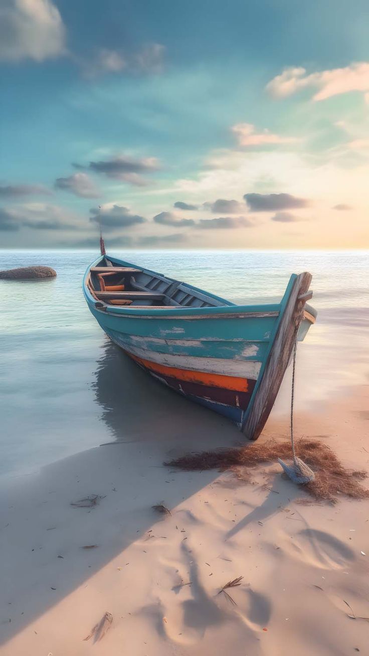 Beach Boat IPhone Wallpaper HD