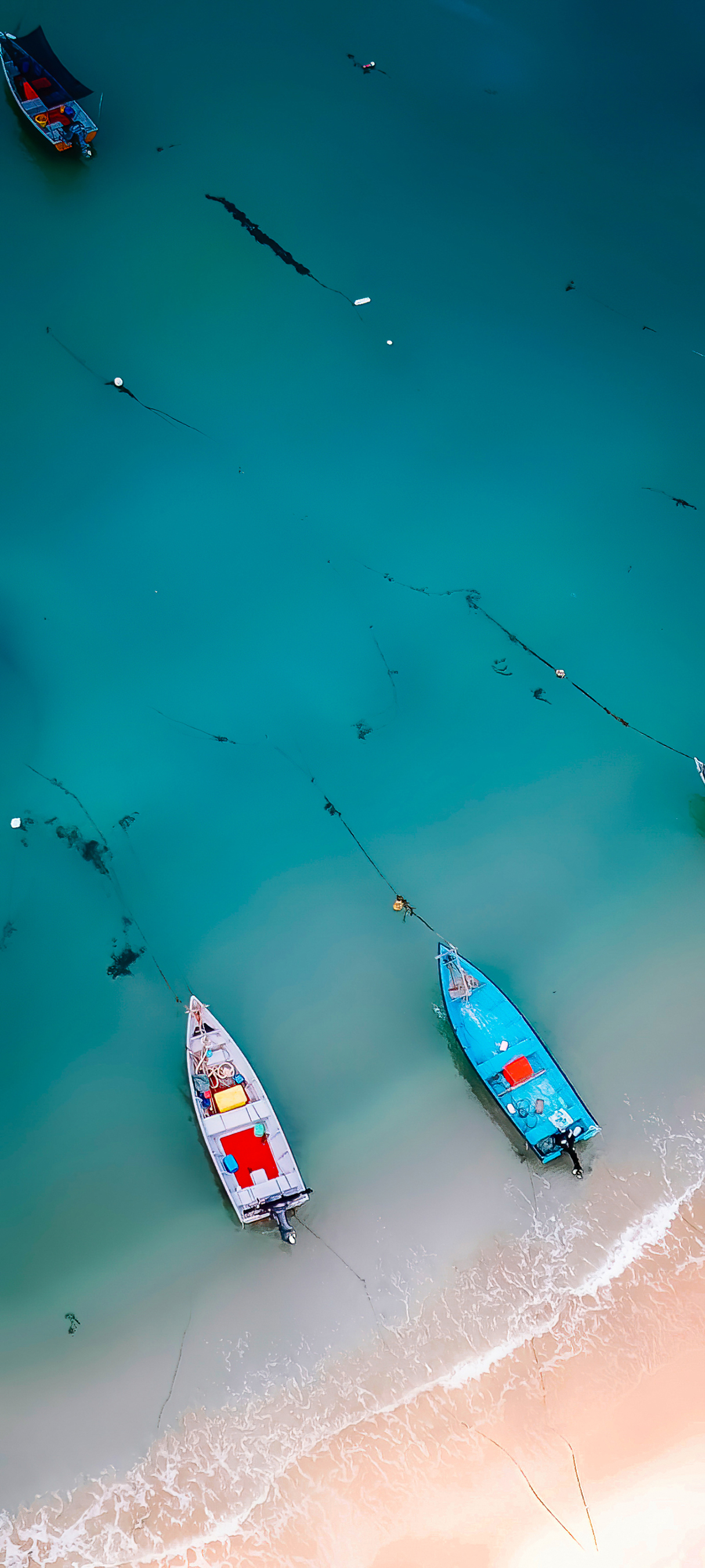 Aerial boat photography wallpaper