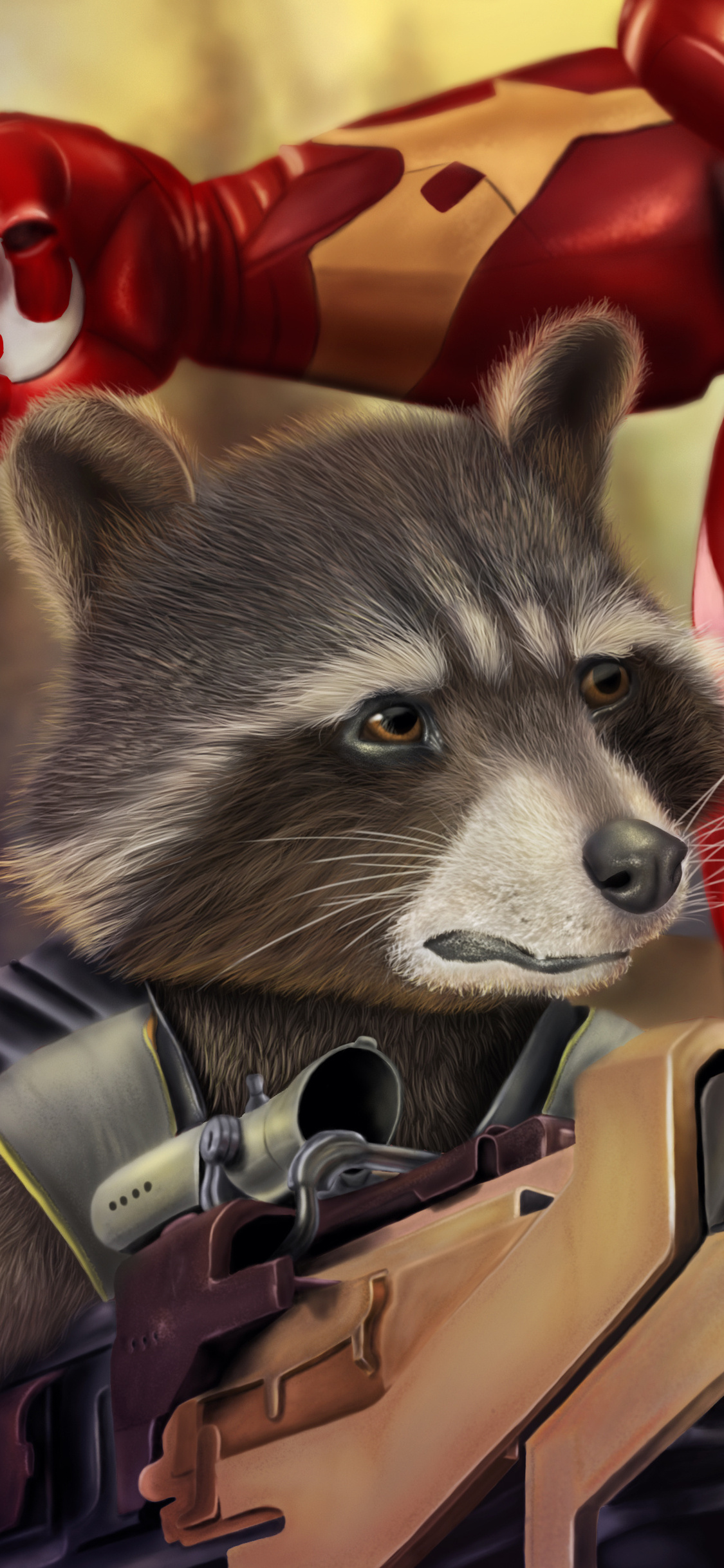 Rocket Raccoon And Iron Man