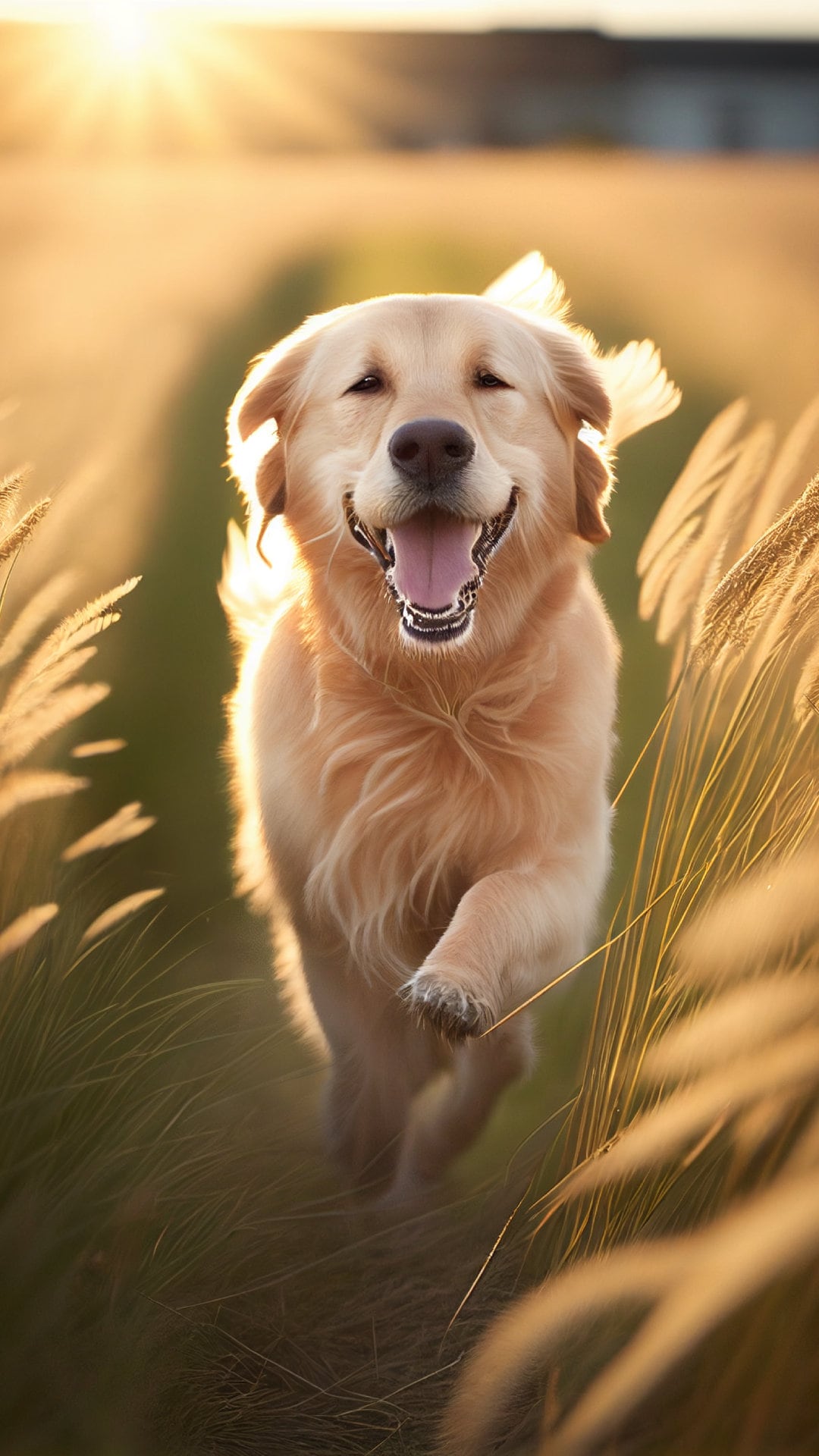 Digital Portrait of Happy Golden