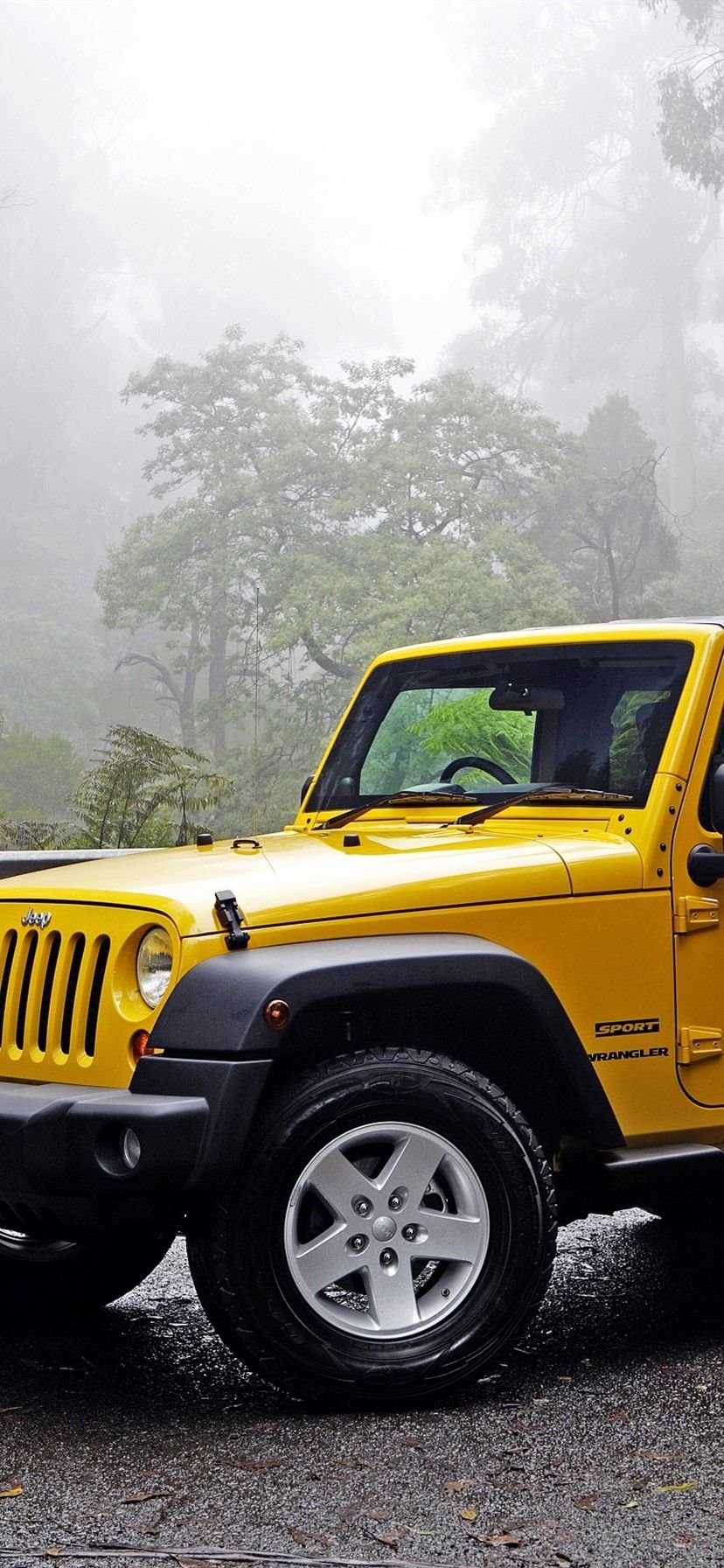 Jeep wrangler yellow car Wallpaper