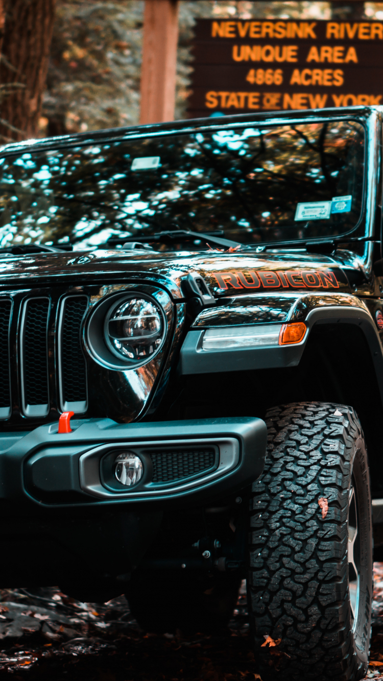 Download wallpaper 750x1334 black jeep