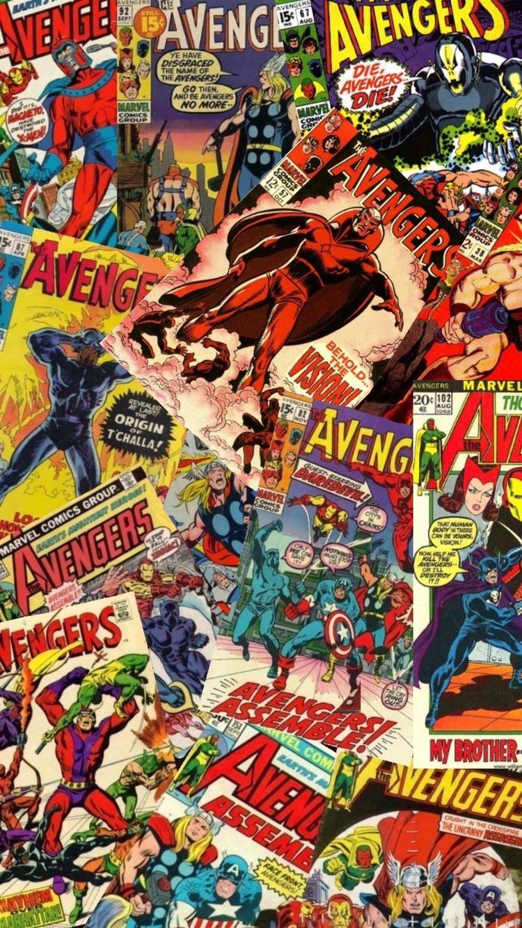 Avengers covers. Marvel comics vintage