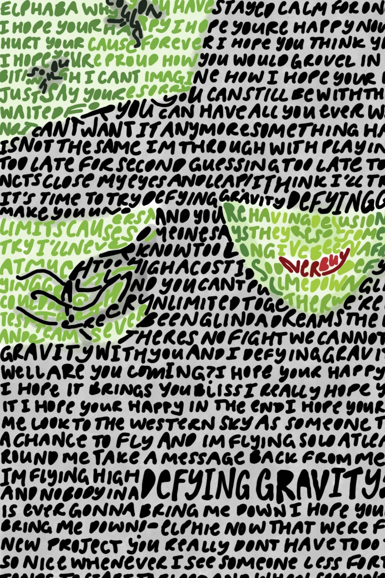 Wicked Broadway Musical Word Art PRINT