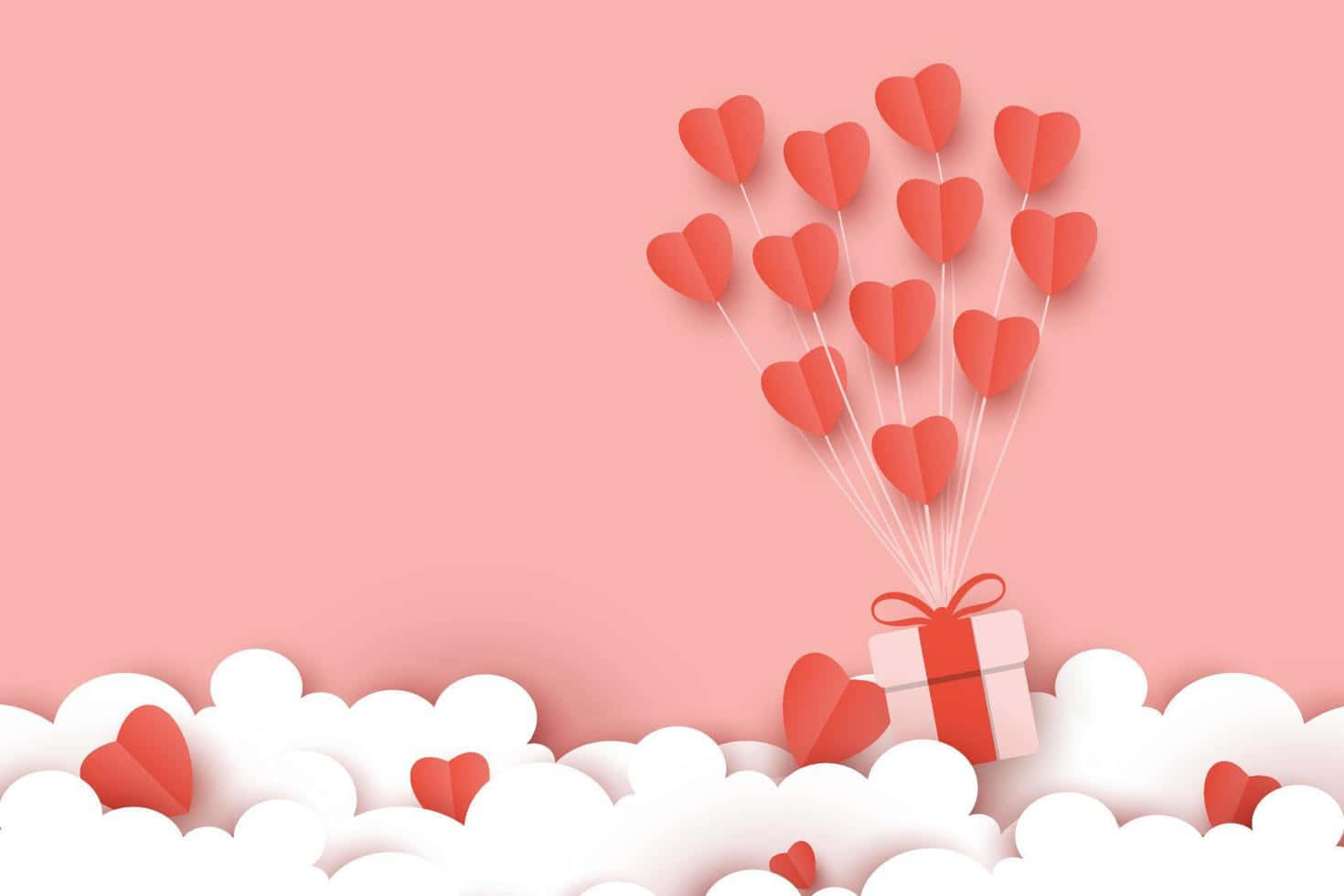Heart Balloons Vector Art Wallpaper