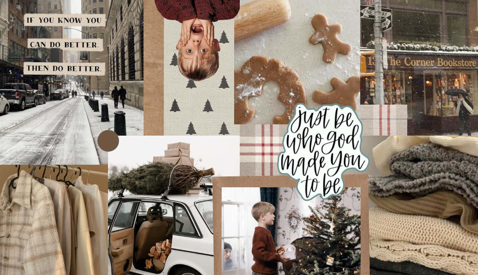 Christmas Collage Laptop Wallpaper