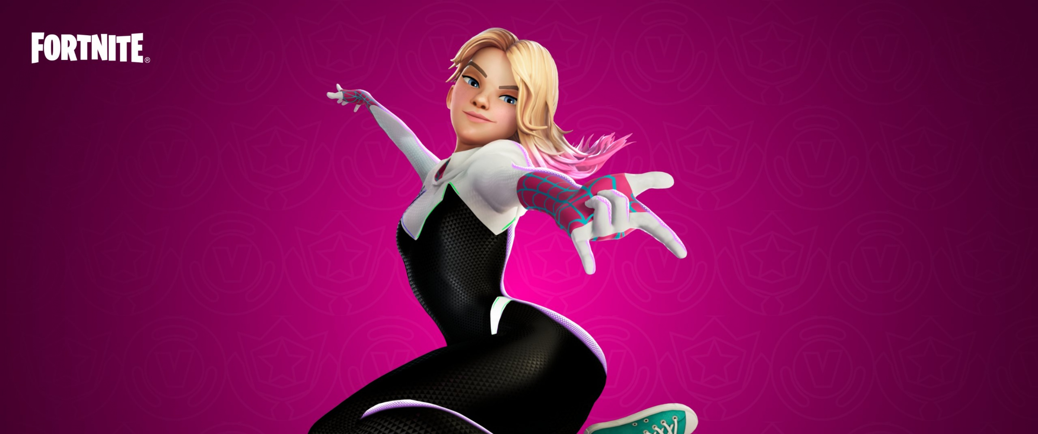 Spider Gwen Wallpaper 4K, Fortnite