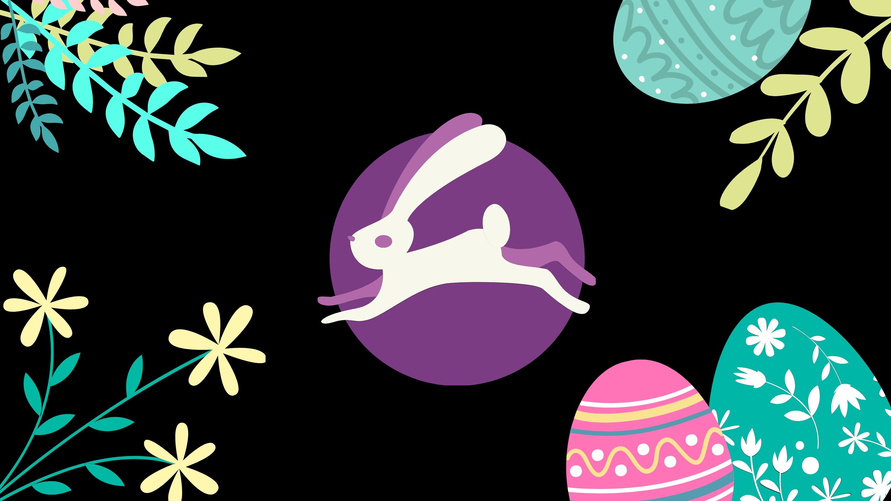 Free Easter Black Background