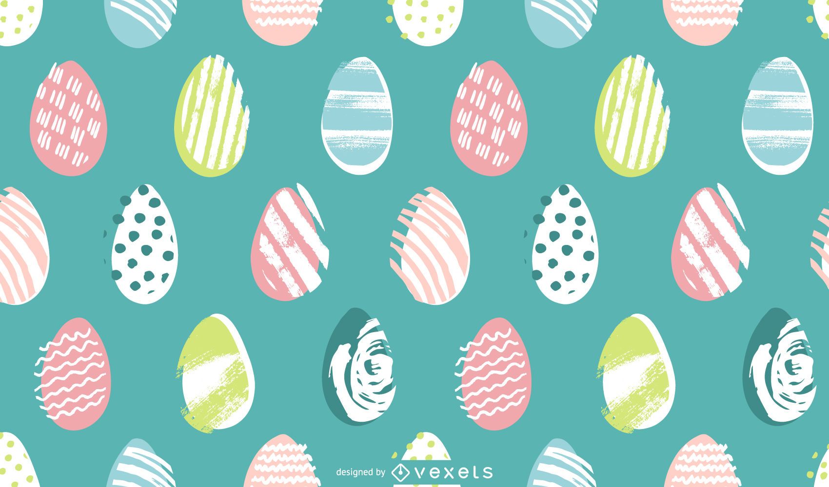 Easter Eggs Pastel Pattern Design