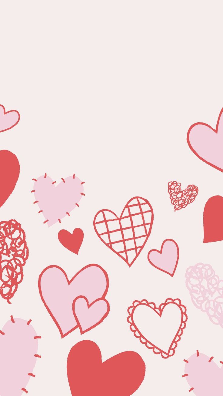 Heart iphone wallpaper, Pink valentine