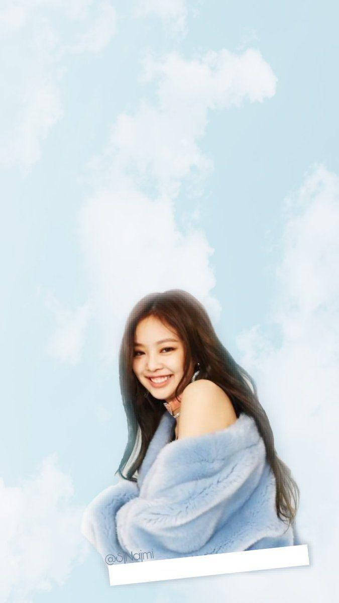 Download Cute Jennie Wearing Thick Blue