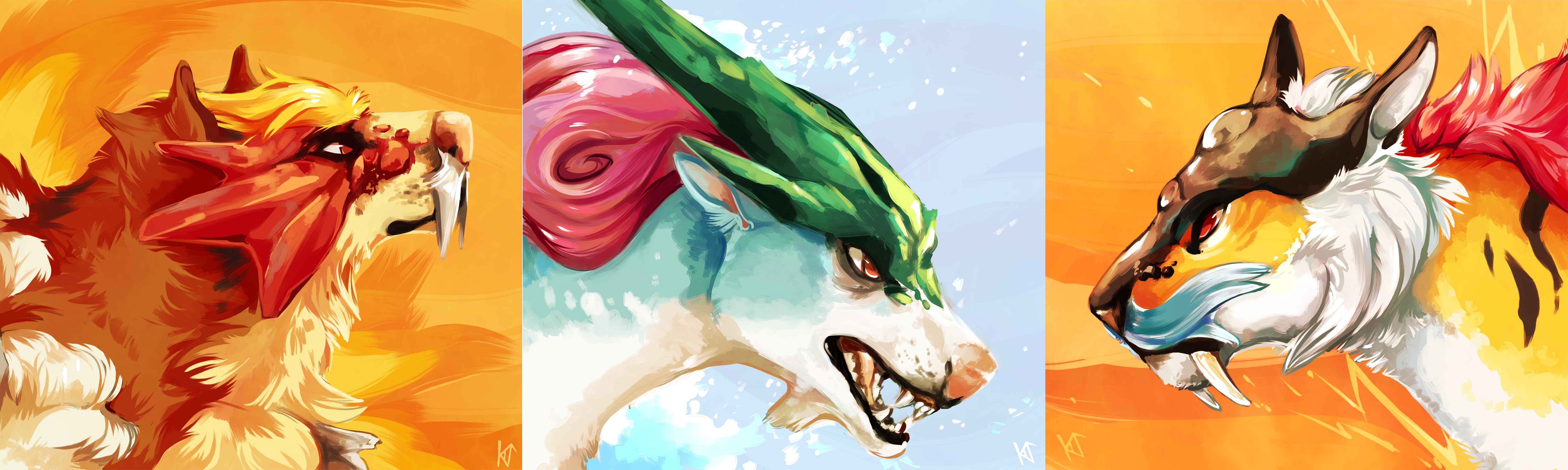 The Three Legendary Dogs 6000x1800