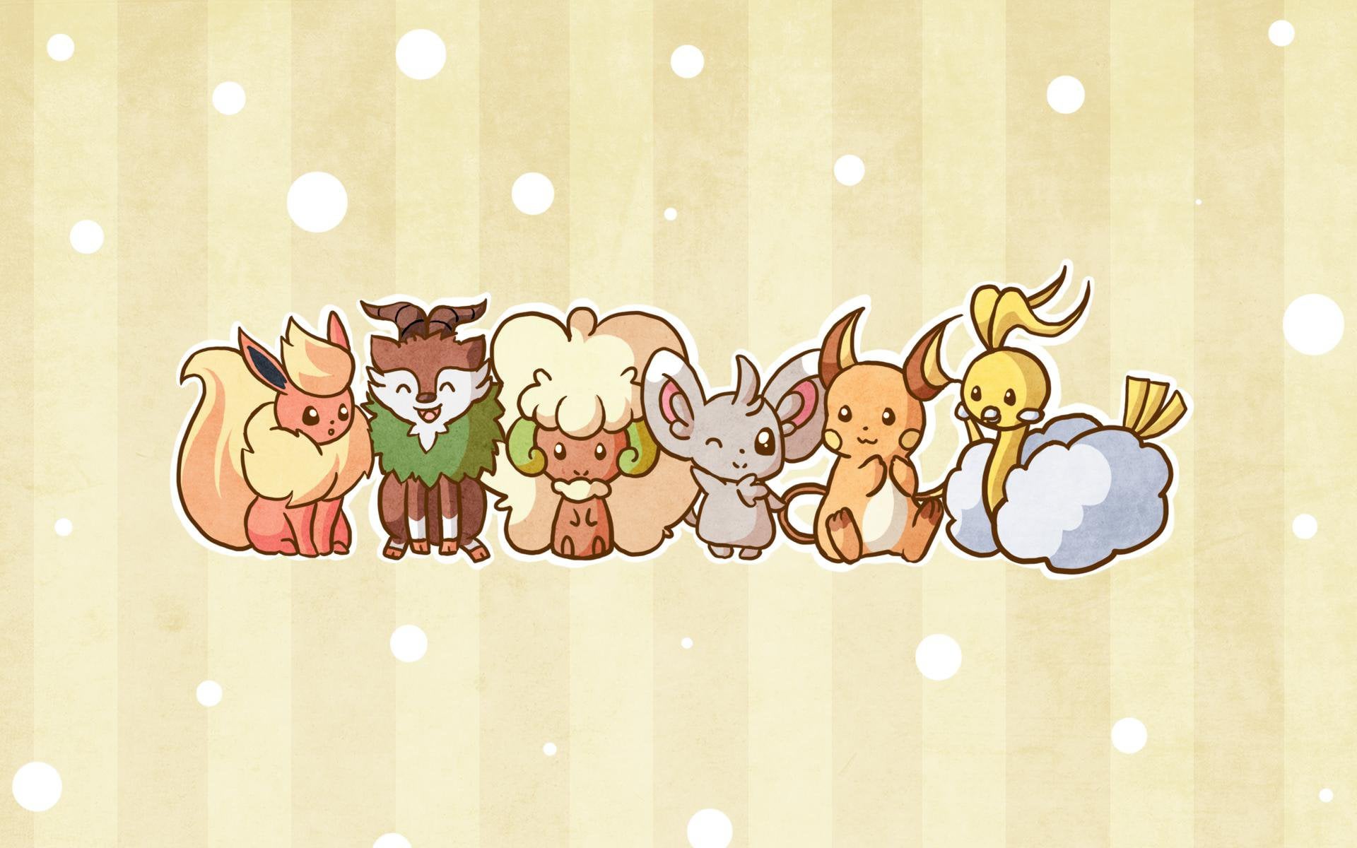 ART My cute and fluffy team wallpaper