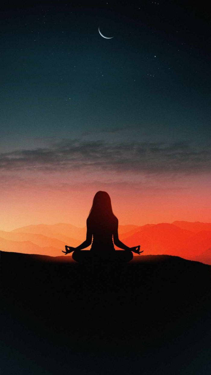 Aesthetic iPhone X Girl Yoga Wallpaper