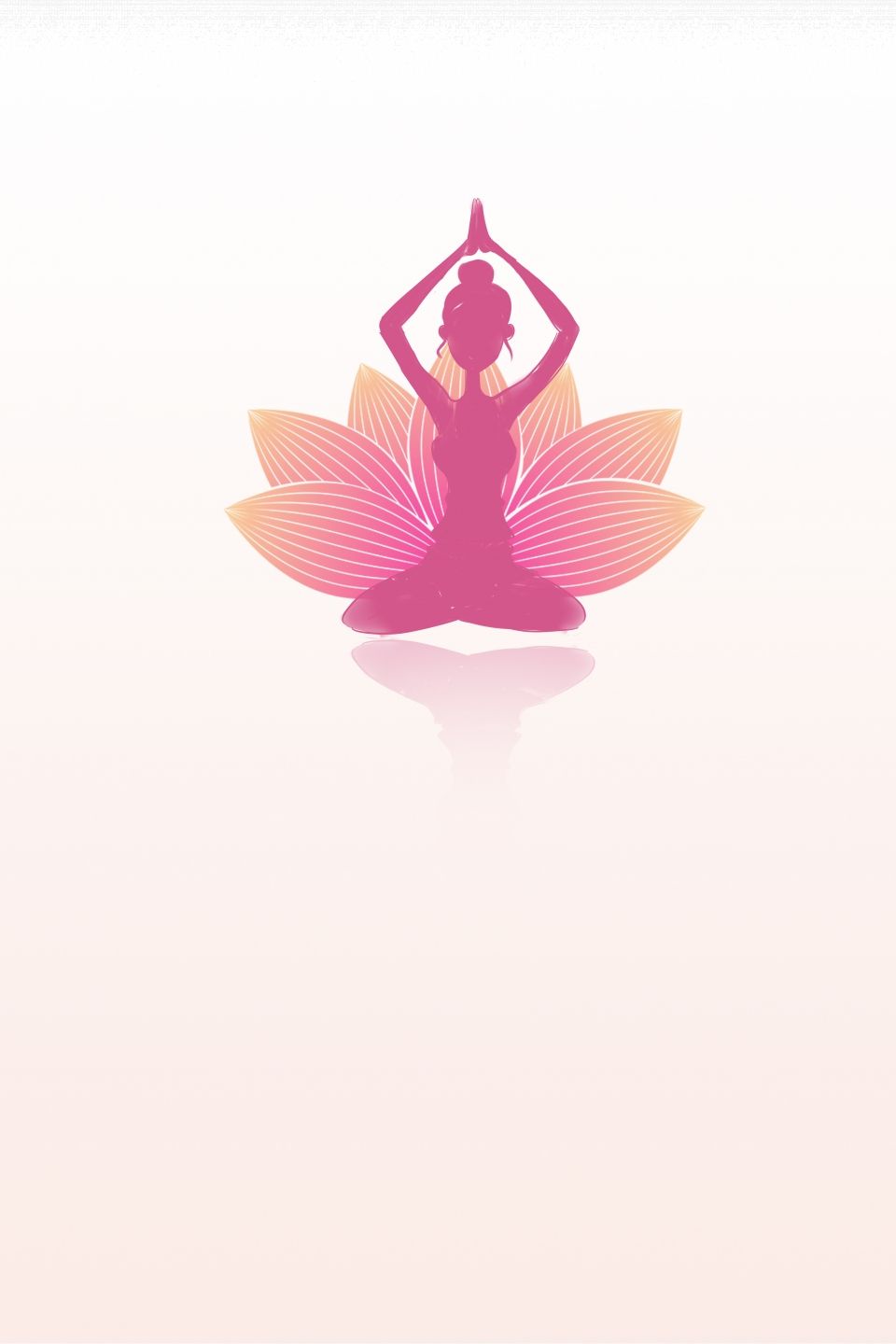 Pink Minimalist Yoga Fitness Background