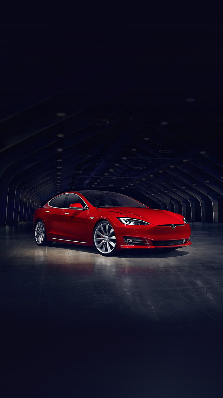 Tesla Model Red Car Wallpaper