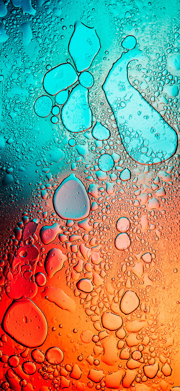 Cool Water Droplets On Orange Glass 4K