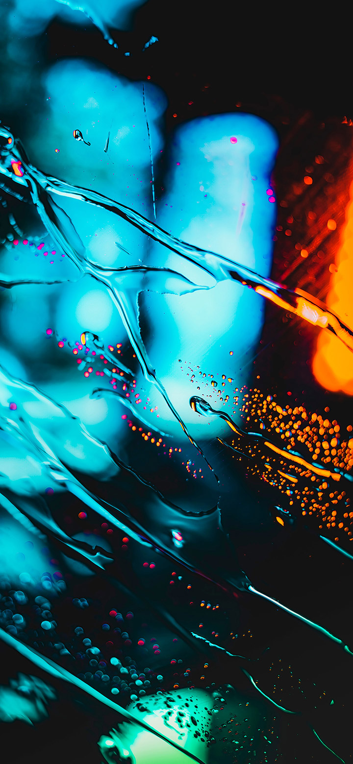 Water Splashes On Dark Glass 4K Phone