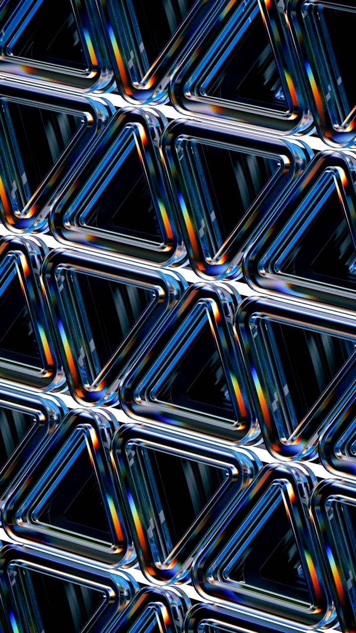 Download 3D Phone Glass Triangles Wallpaper