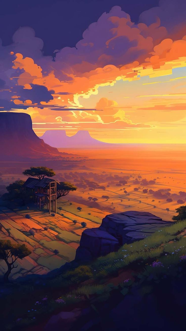 Farm Lands Horizon IPhone Wallpaper HD