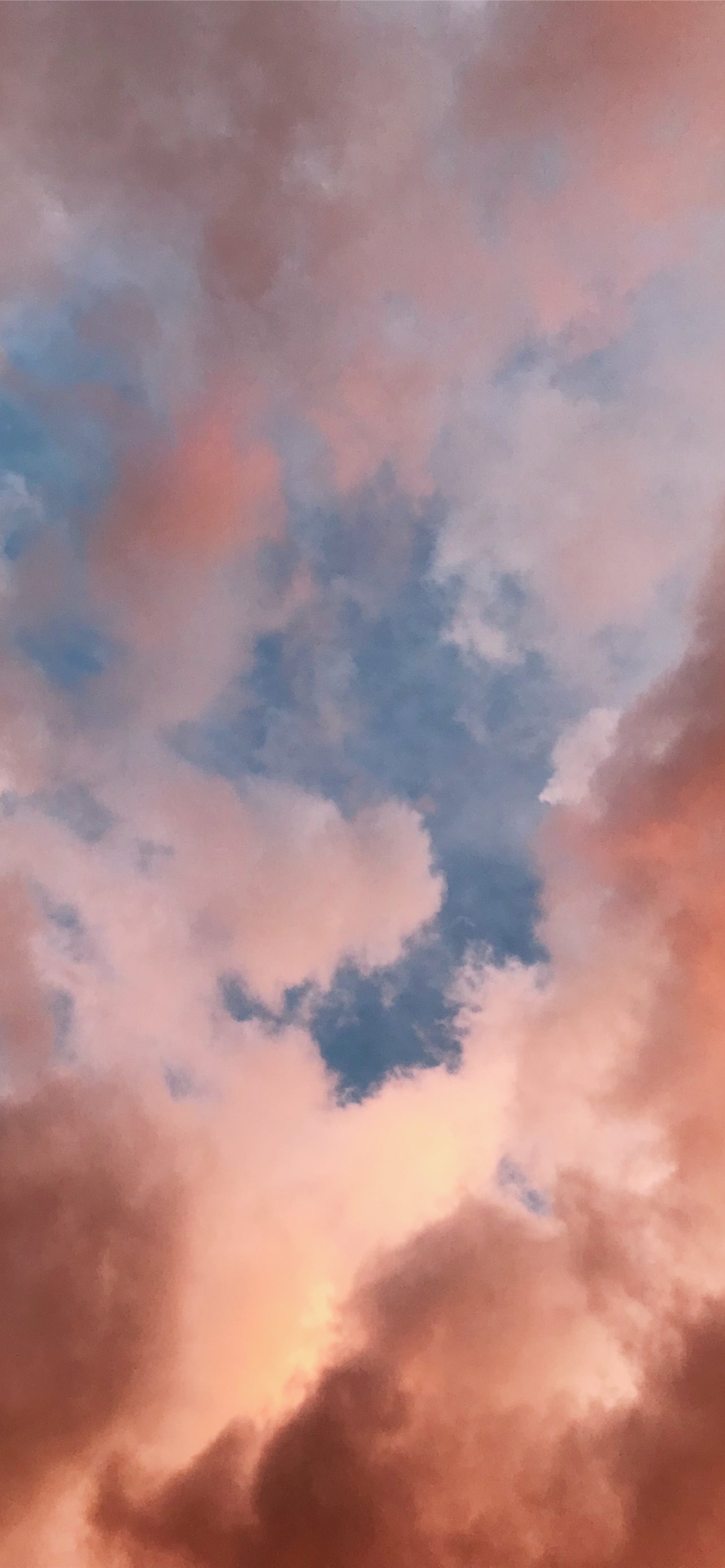 white clouds during golden hour iPhone