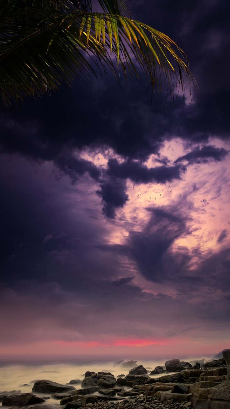 Cloudy Ocean IPhone Wallpaper HD