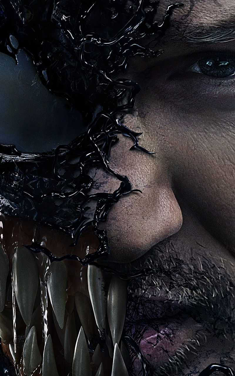 Download wallpaper 800x1280 venom, 2018