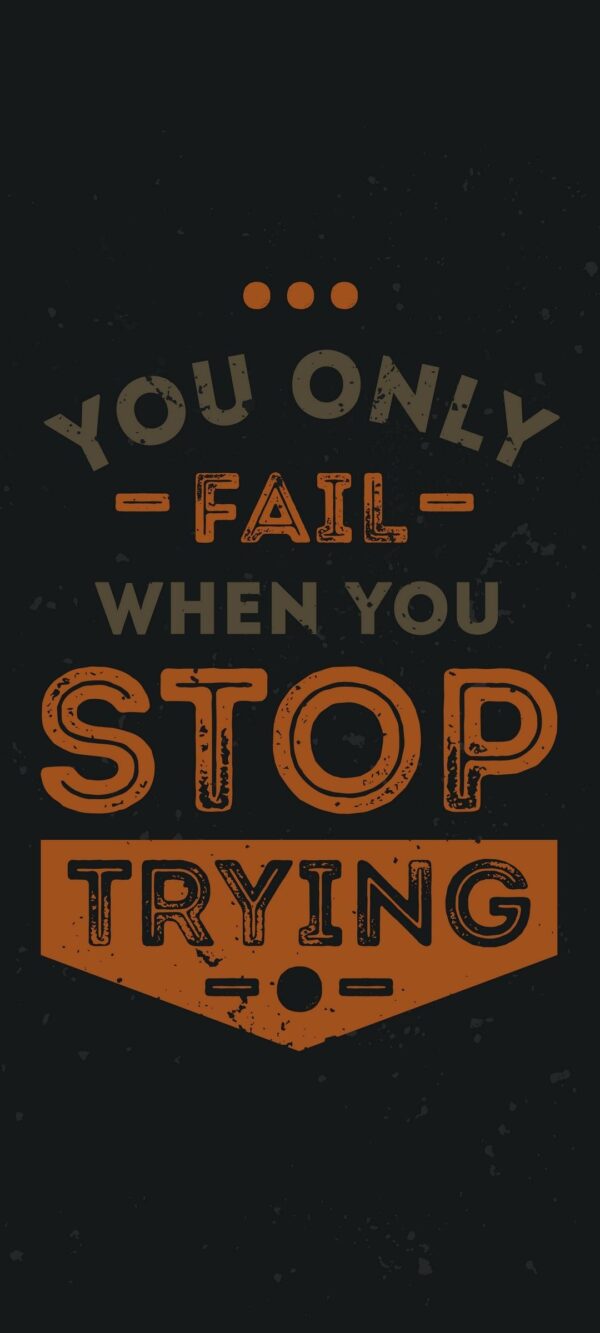 You Only Fail When You Stop Trying