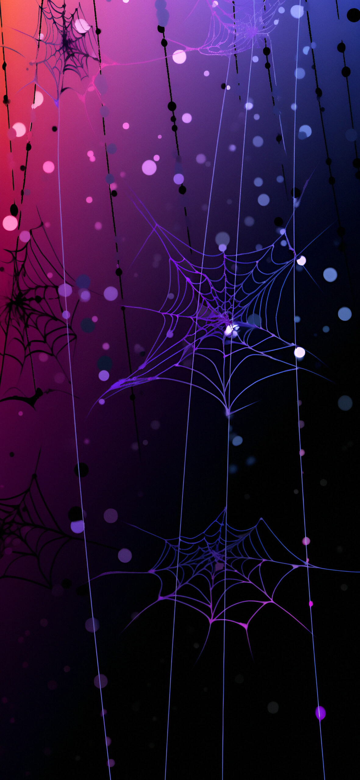 Spider Web Black & Purple Wallpaper