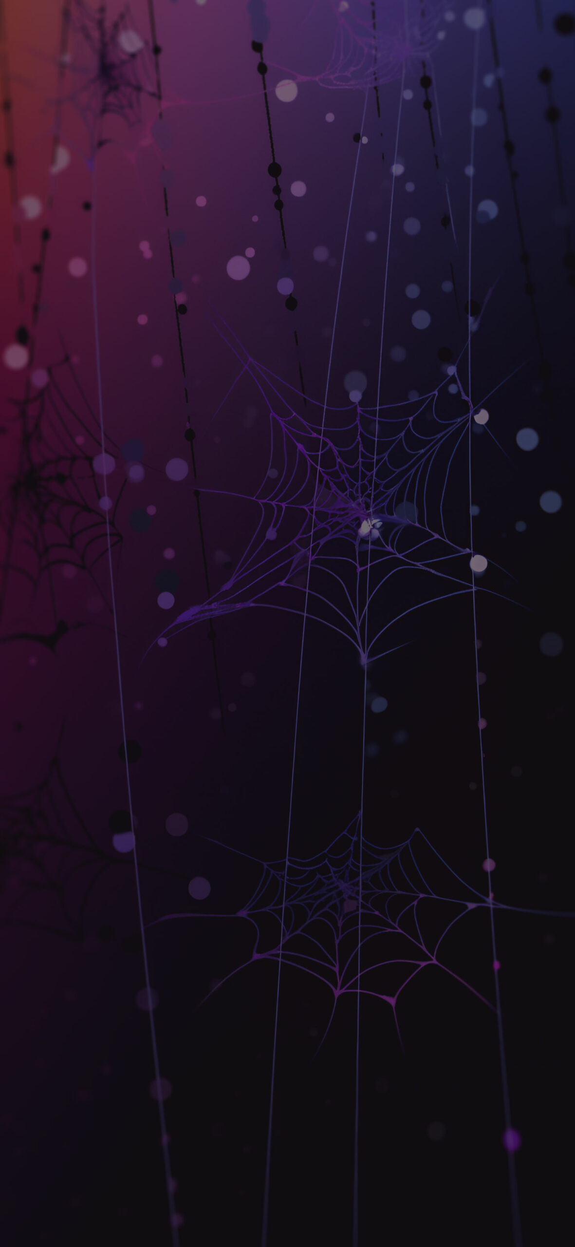 Spider Web Black & Purple Wallpaper
