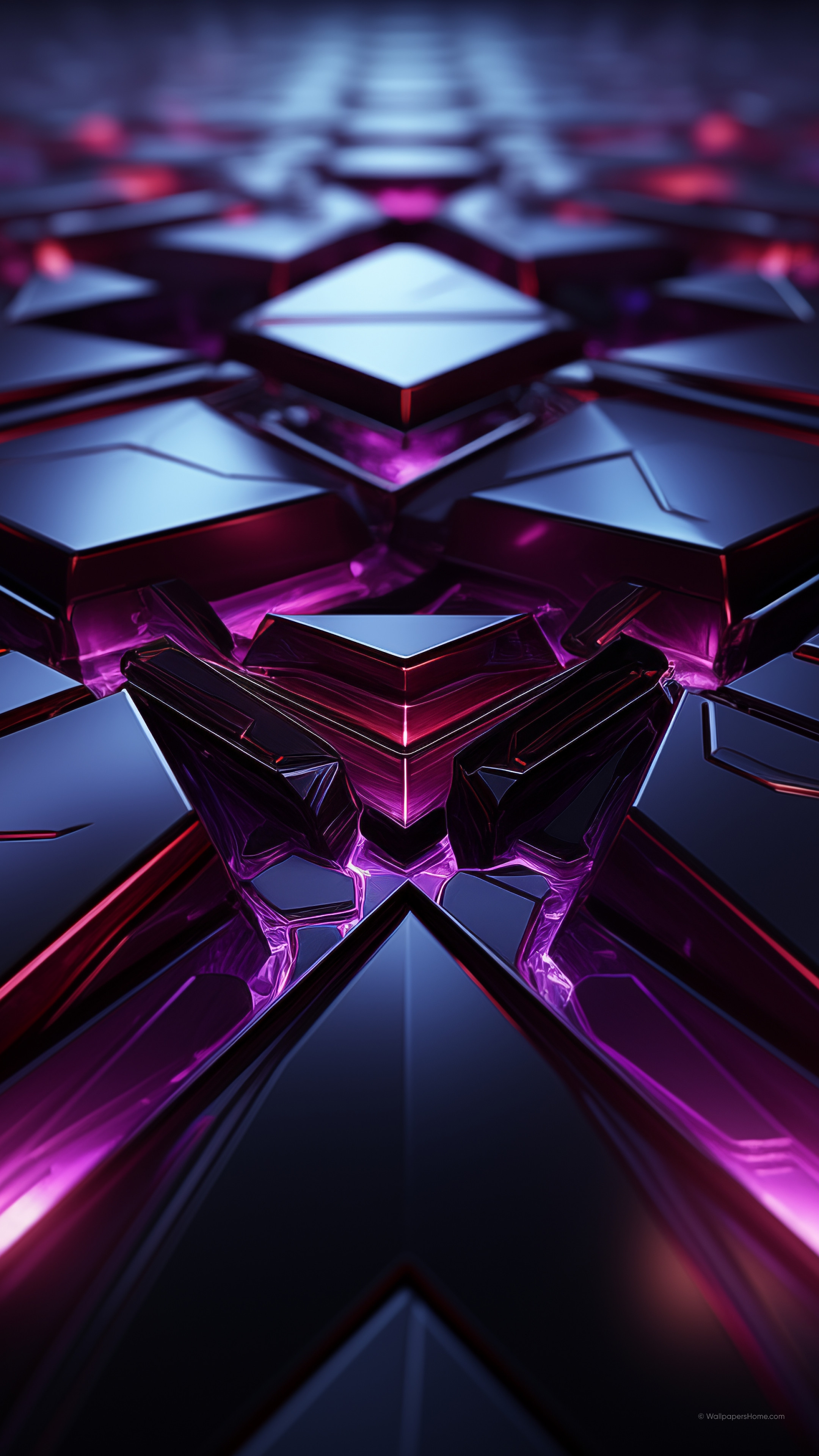 Wallpaper black, purple, 3D, OS