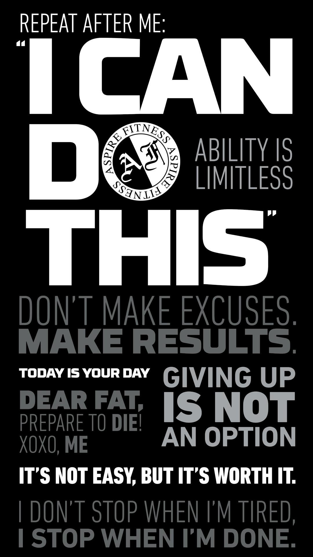 Gym motivational quotes Wallpaper
