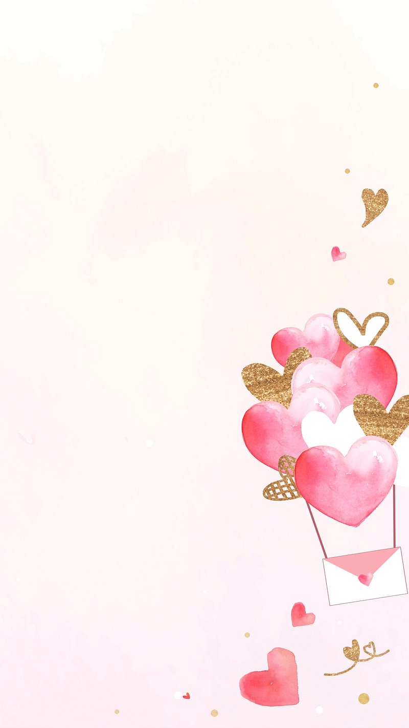 Pink heart frame iPhone wallpaper
