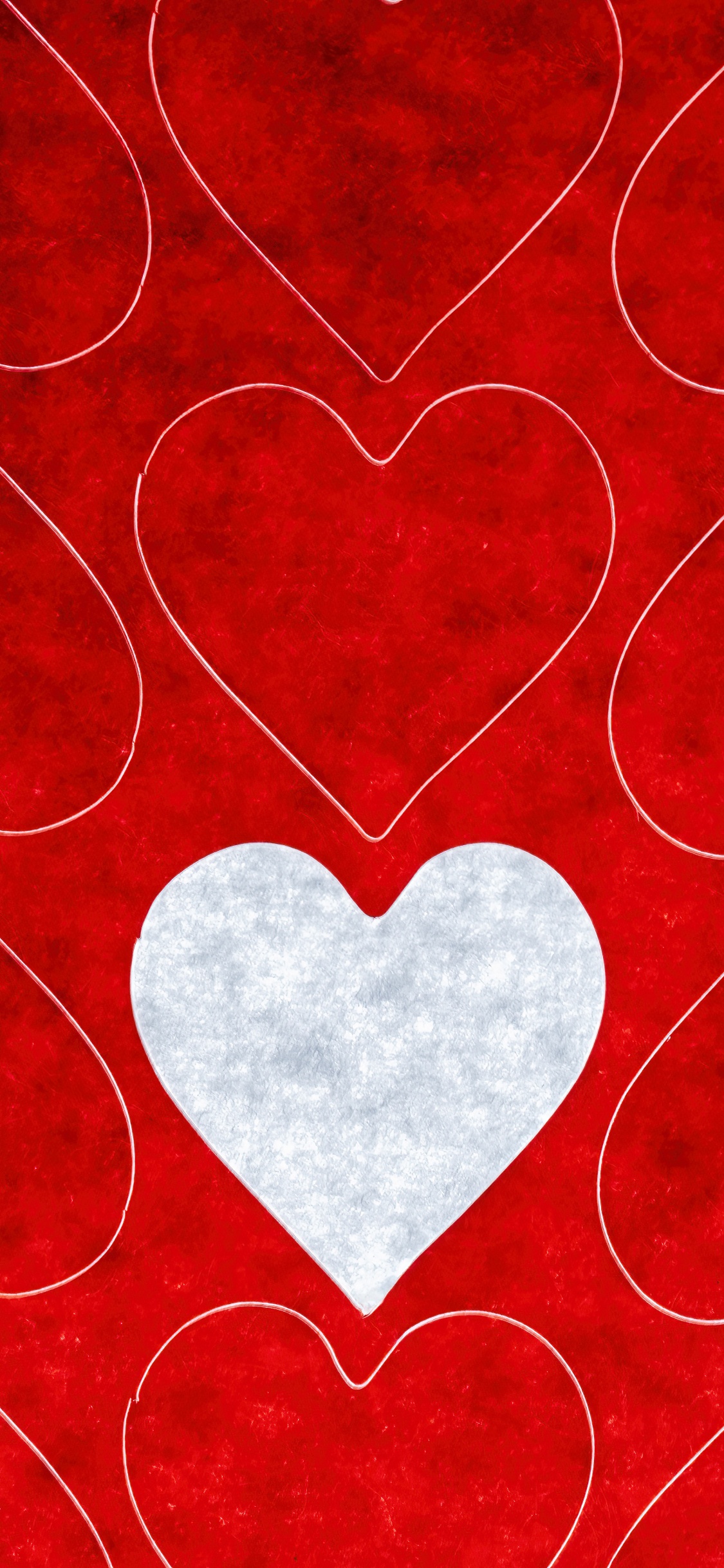 Love hearts Wallpaper 4K, Red, White