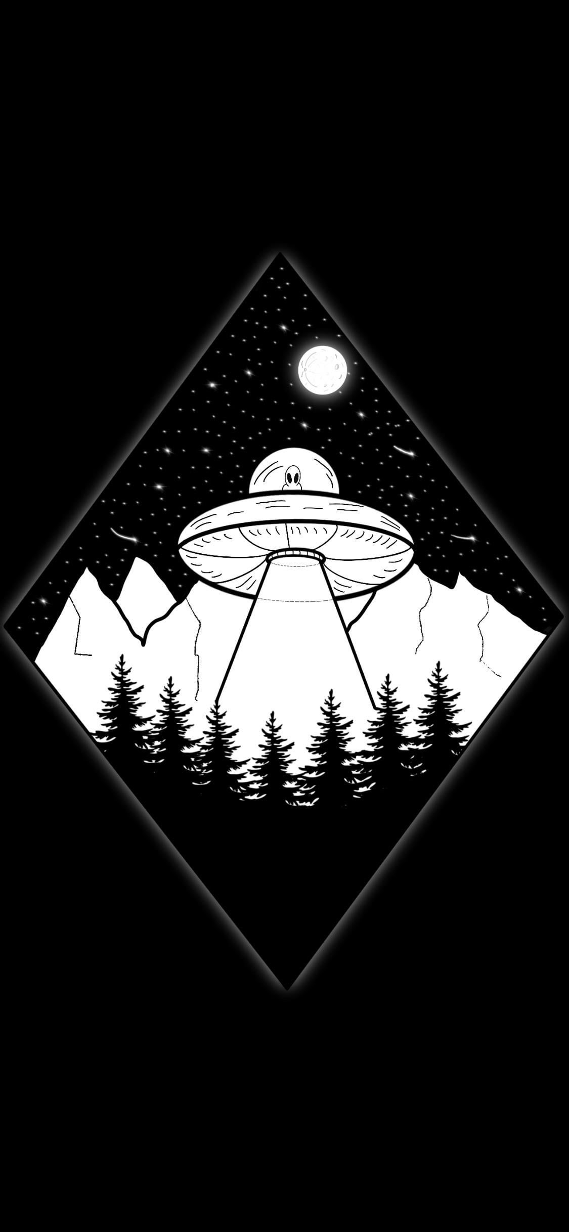 UFO Alien Wallpaper (made by me), r