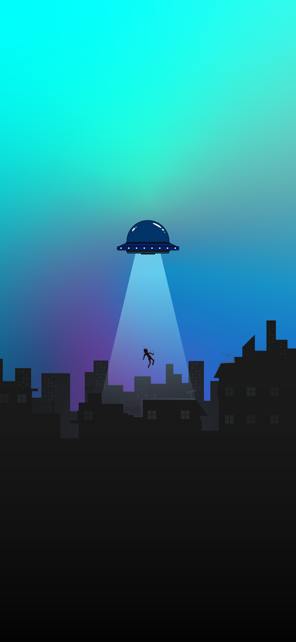 UFO ABDUCTION MINIMALIST WALLPAPERS 4K
