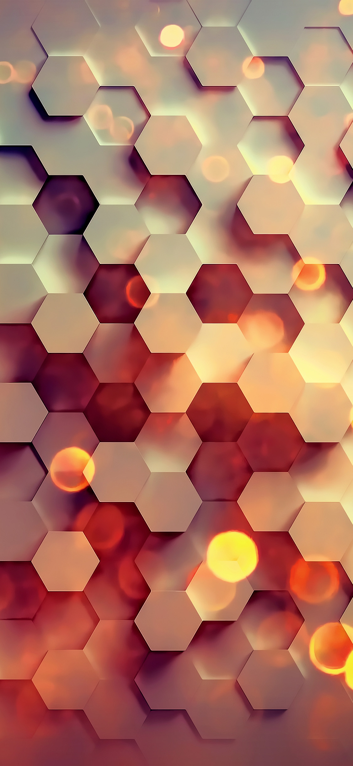 Honey Hexagon Digital Abstract