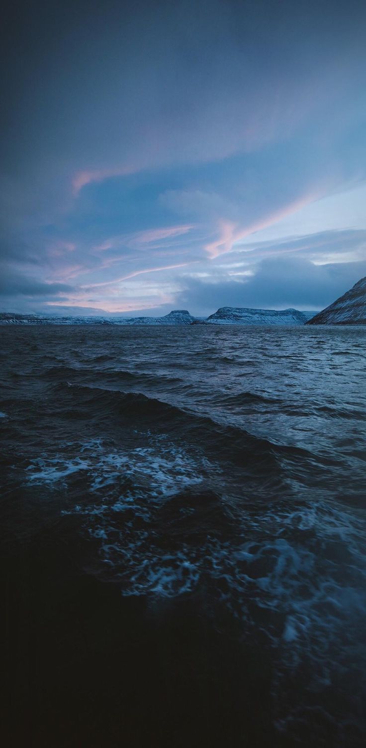 Night sea, Sunset nature, iPhone wallpaper