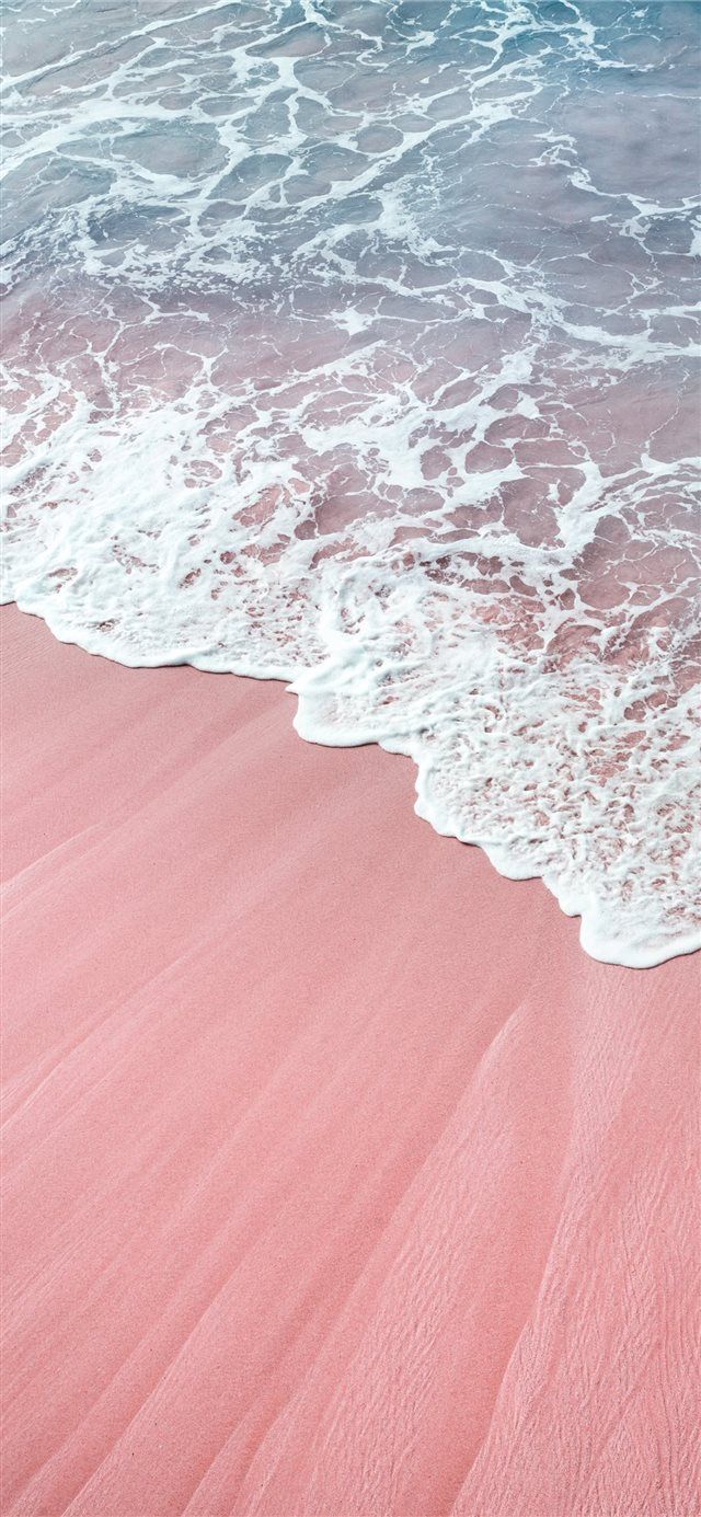 pink wawes iPhone X wallpaper. Waves