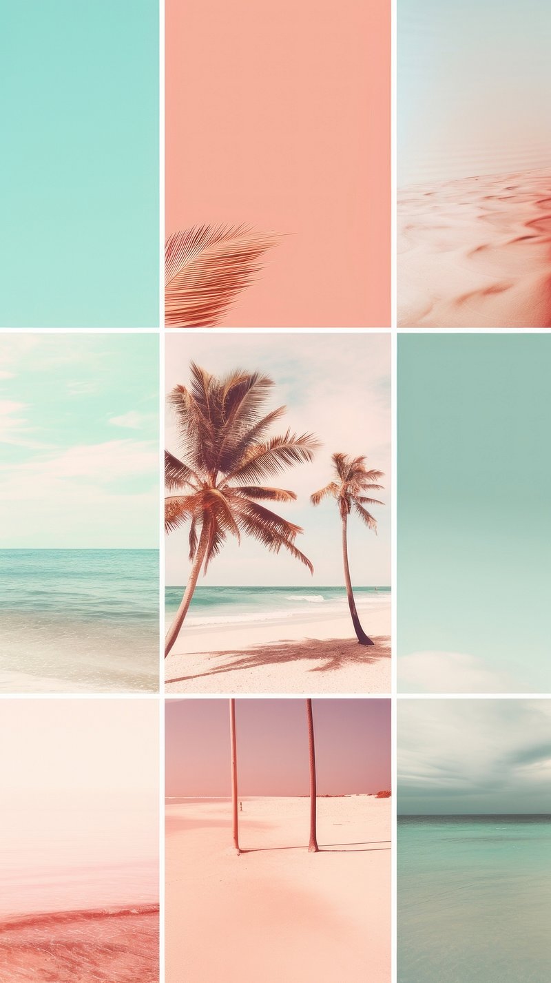 Beach Aesthetic Image. Free Photo