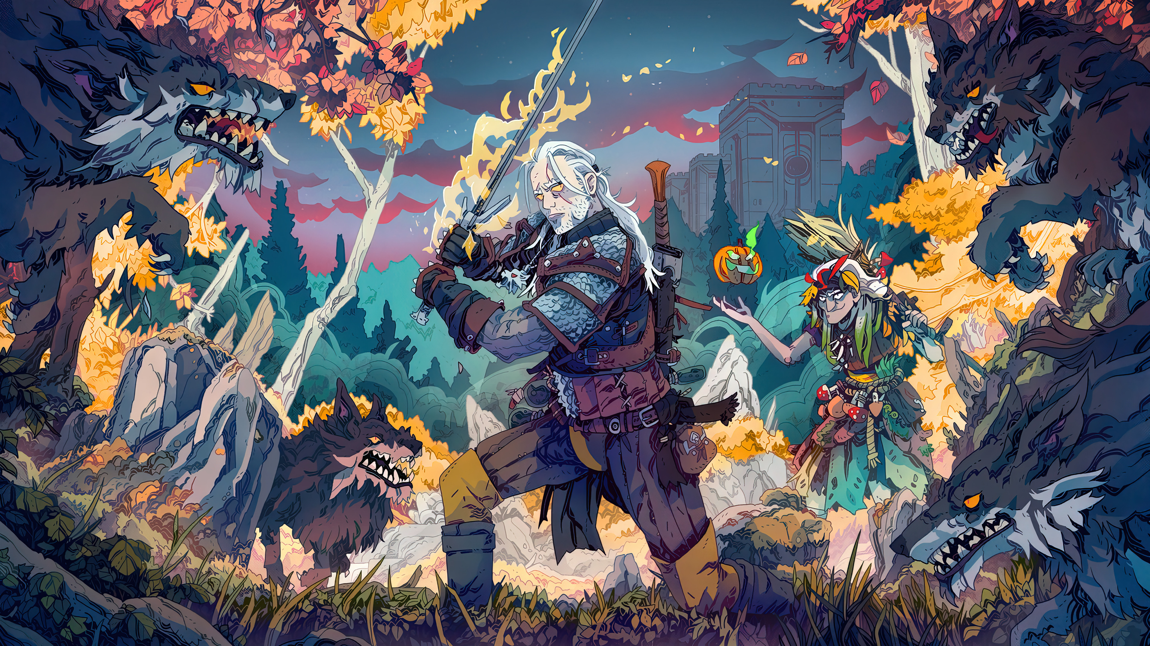 Download wallpaper 3840x2160 geralt