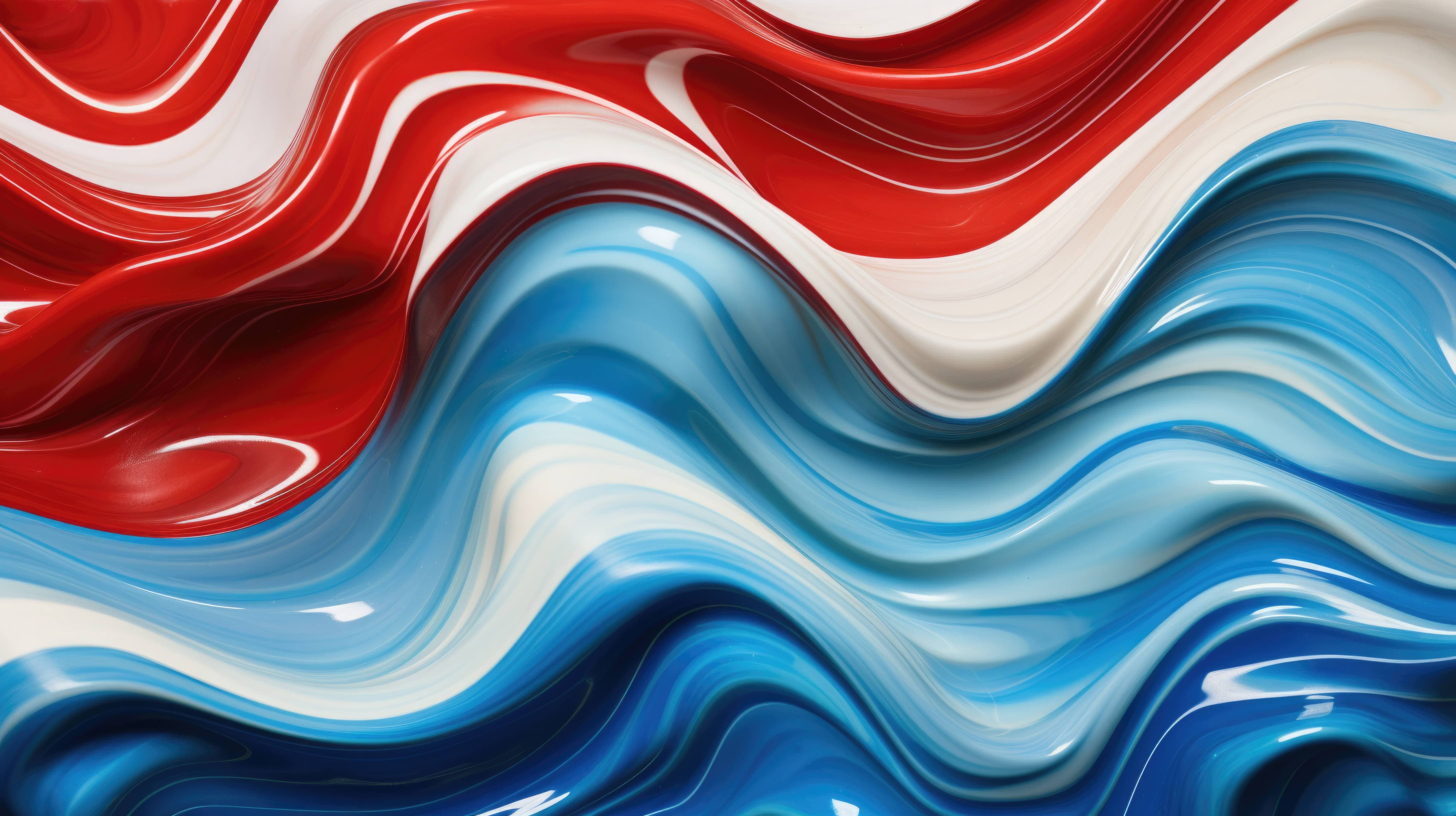 abstract American flag formed